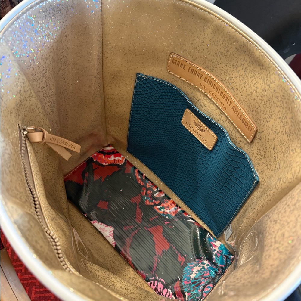 Consuela Leopard Print Tote with Multicolor Straps *Brand New* 14” and 14 1/2W - Picture 12 of 16